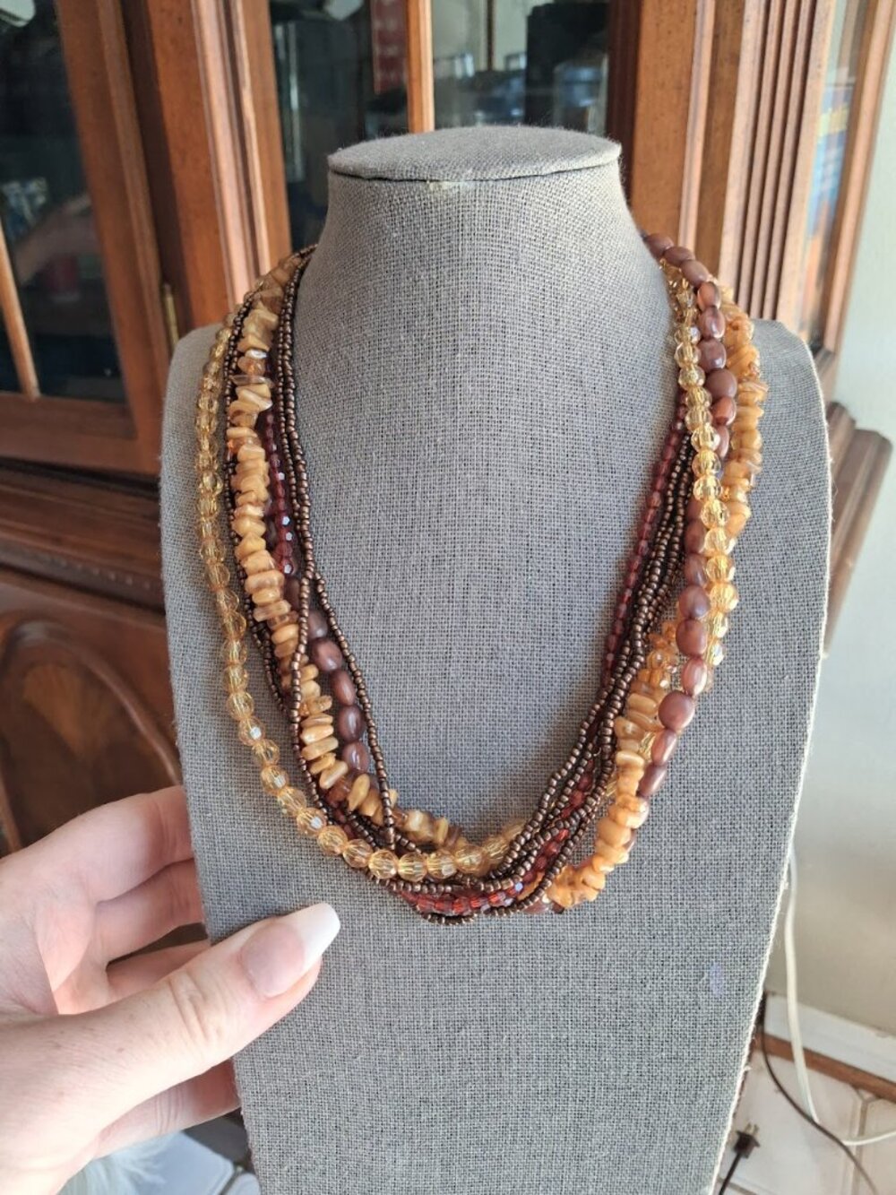 20 inch Multistrand beaded necklace